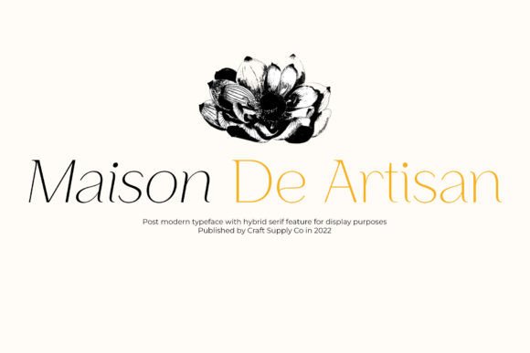 Maison De Artisan: A Stylish Font for Refined Design