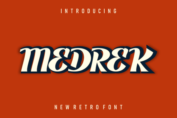 Medrek: A Bold and Retro-Styled Display Font for Creative Projects