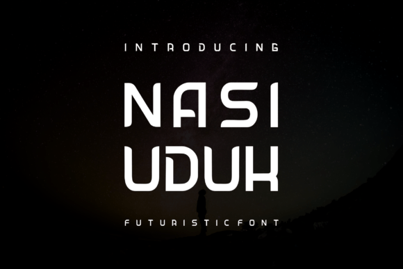 Nasi Uduk: A Cool, Modern Display Font for Sci-Fi and Futuristic Designs
