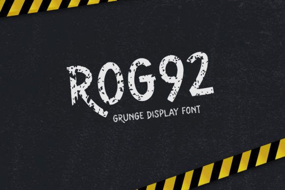 Rog92: The Grunge-Style Font for Creative Projects