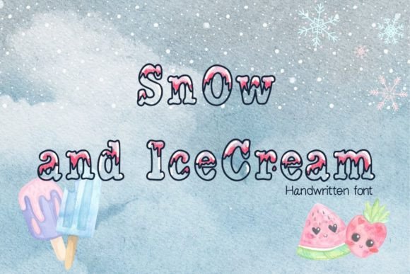 Snow and Icecream: A Versatile Display Font for Fresh Designs