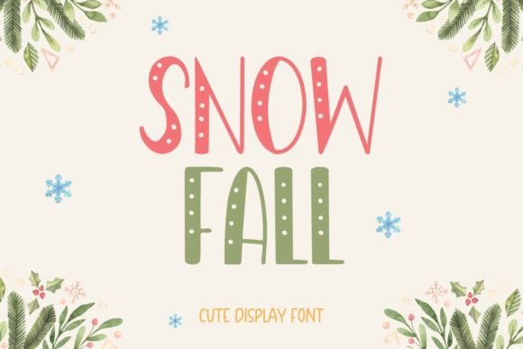 Snowfall Font: A Playful Display Type for Creative Designs
